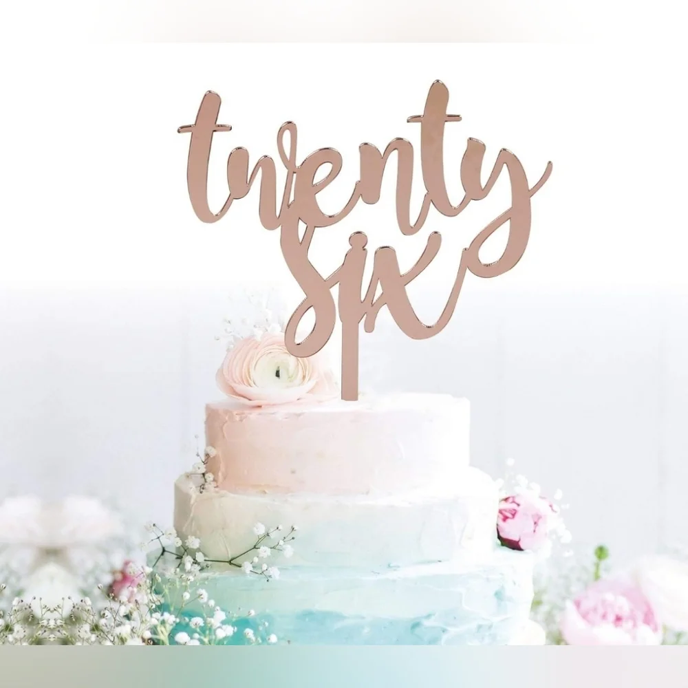 Rose Gold Cake Topper